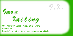 imre kailing business card